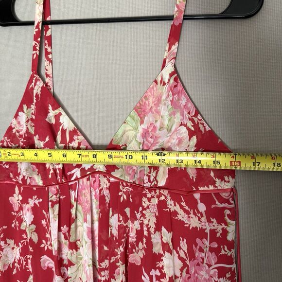 Oscar De La Renta VGT Pink Label Set Medium Satin Floral Robe And Nightgown - Picture 5 of 16